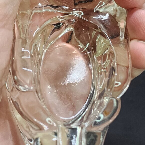 Vintage Clear Glass Duck Personal Ashtray Paperweight 4'' Collectible - Picture 5 of 7